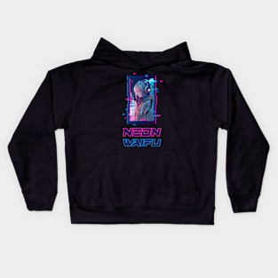 Cyber Futuristic Girl - Anime Shirt Kids Hoodie